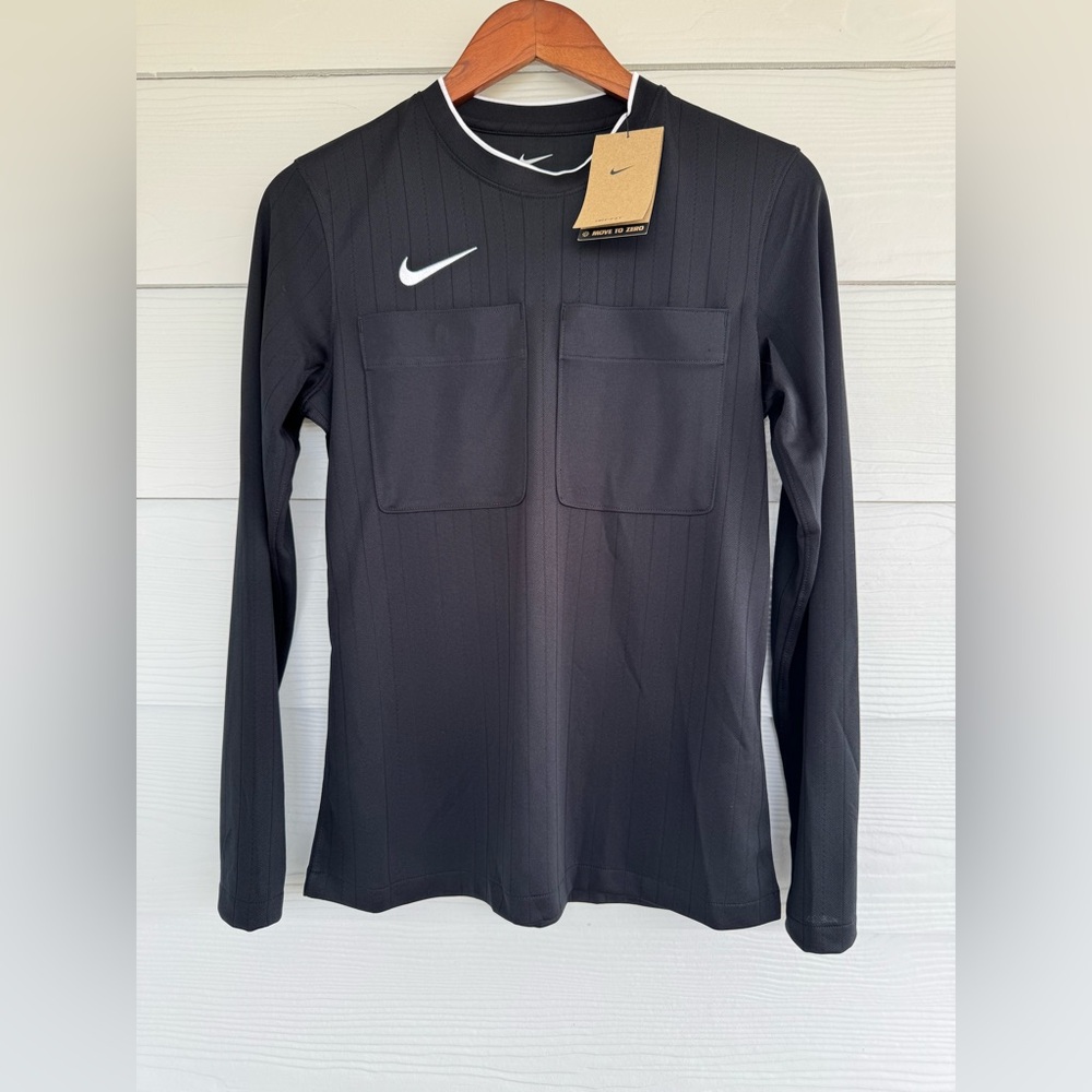 Nike Dri-Fit Women Soccer Jersey Long Sleeve Black Size S Pockets NWT